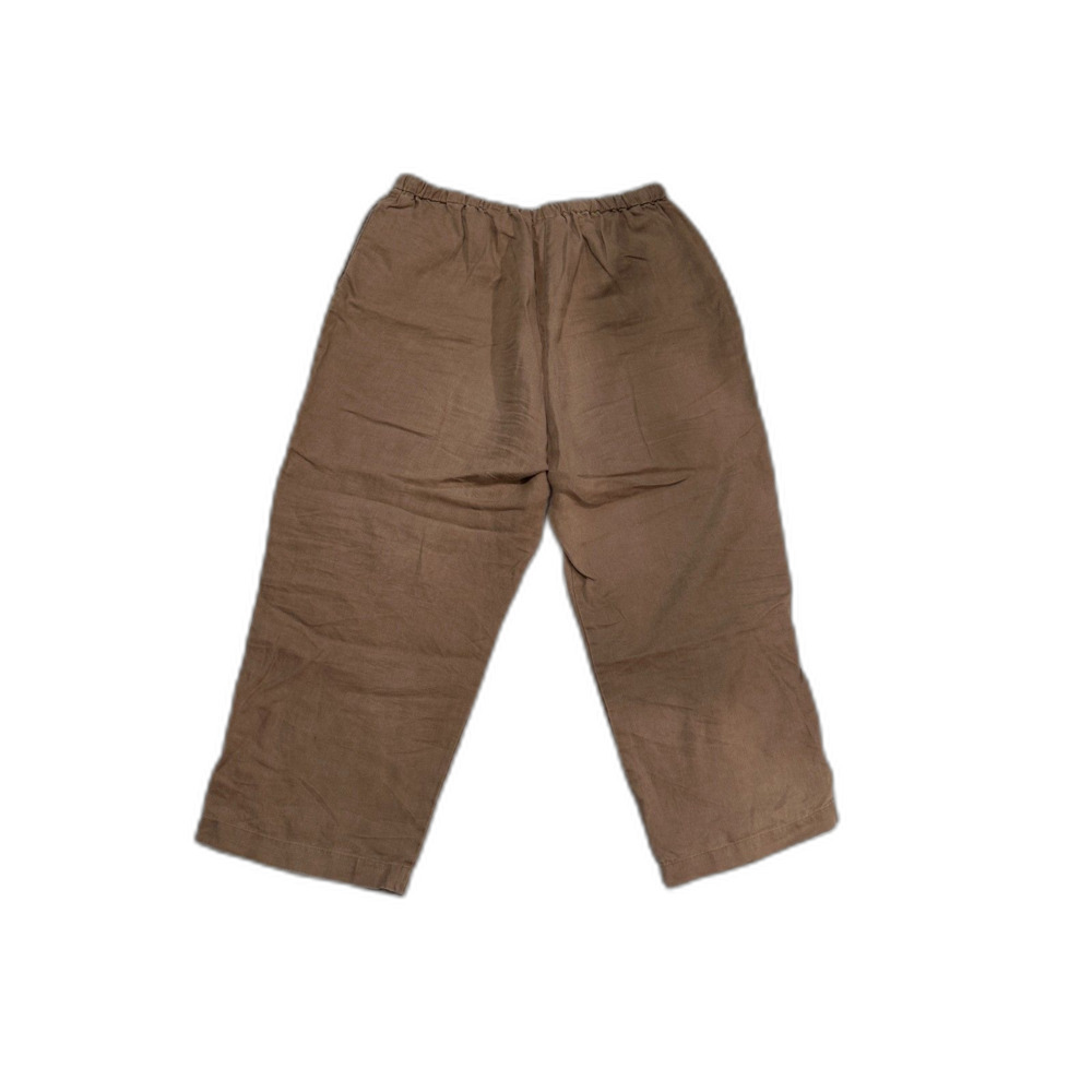 Orvis Tan 100% Linen Drawstring Pants Size Large 14/16 - Picture 2 of 3